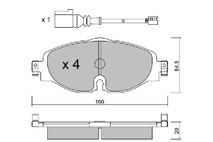 Комплект тормозных колодок (AISIN: BPVW-1029)